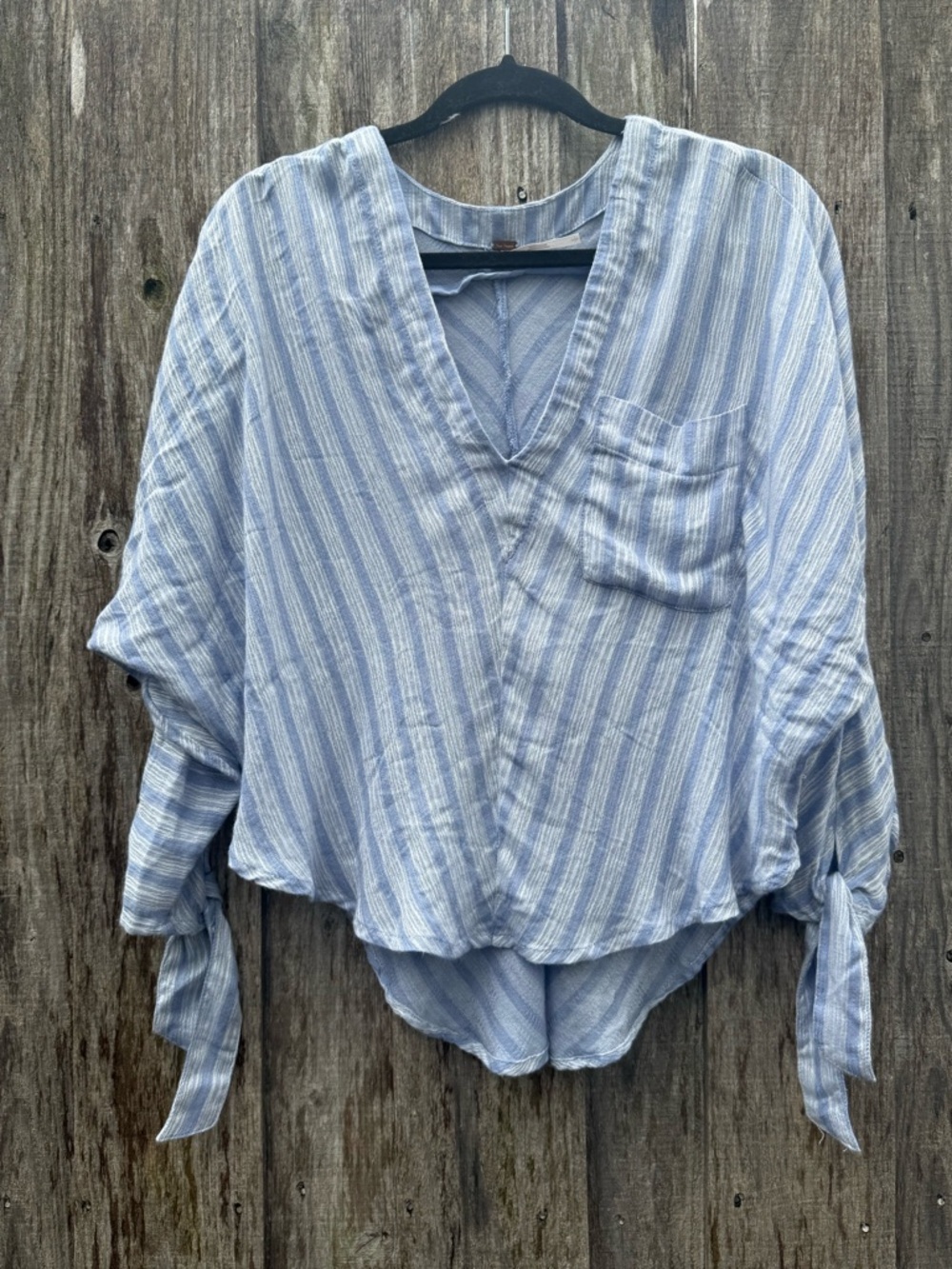 Free People We The Free Blue Stripe Dolman Top Oversized Small